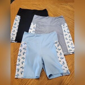 GOAT USA 3 Pair Biker Shorts with Pockets Bundle, Size S